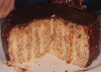 Raffaelo torta s pokončnim biskvitom