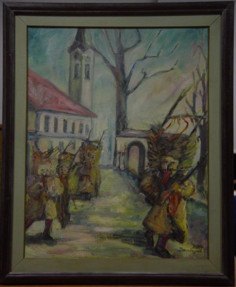 02.
Igor Dacinger 
KURENTI V MARKOVCIH (2001)
Olje, 55x70
izklicna cena: 200 €
