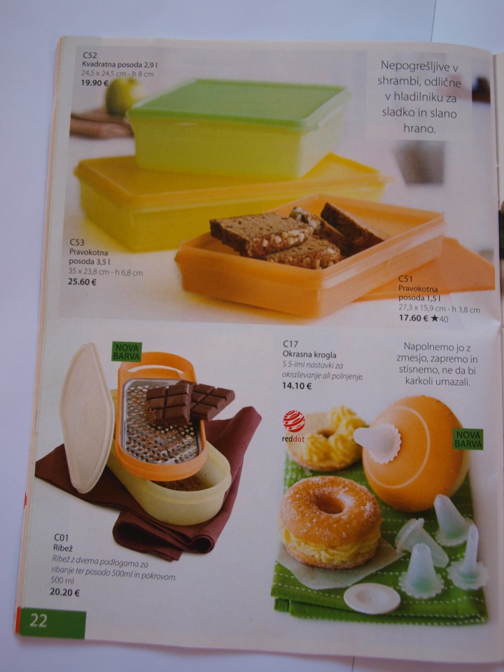 KATALOG posoda tupperware - foto povečava