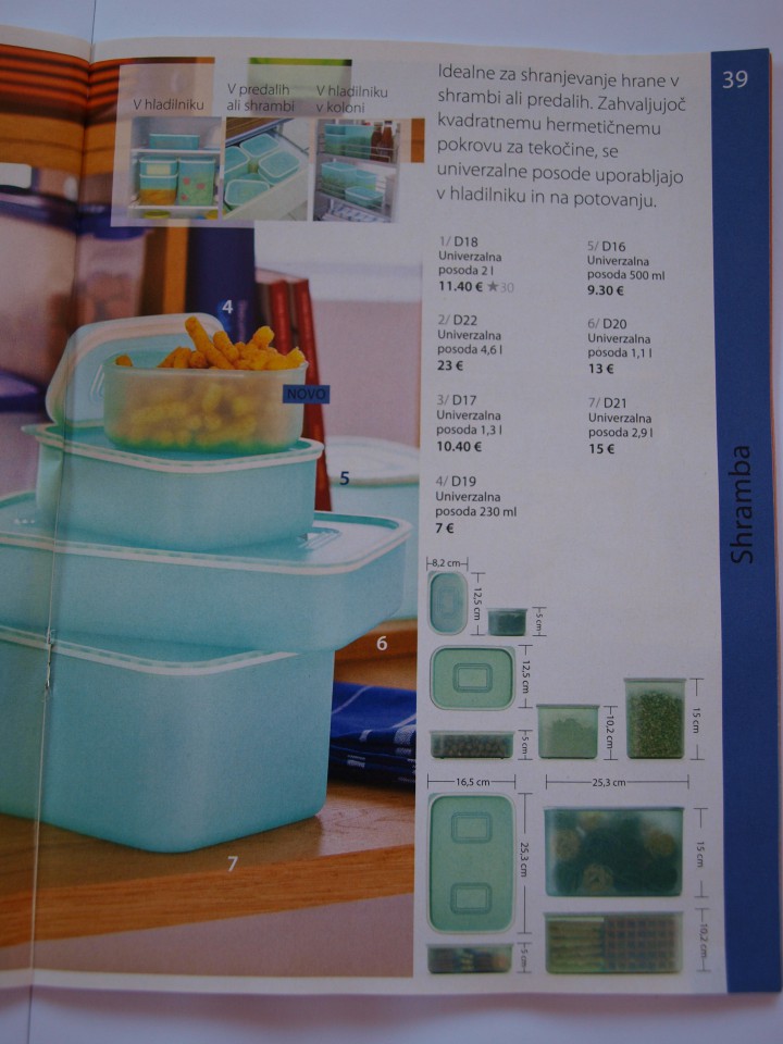 KATALOG posoda tupperware - foto povečava