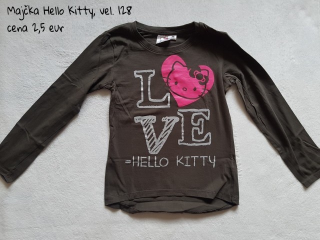 Majica - tunika hello kitty, vel. 128, cena 2,5 €