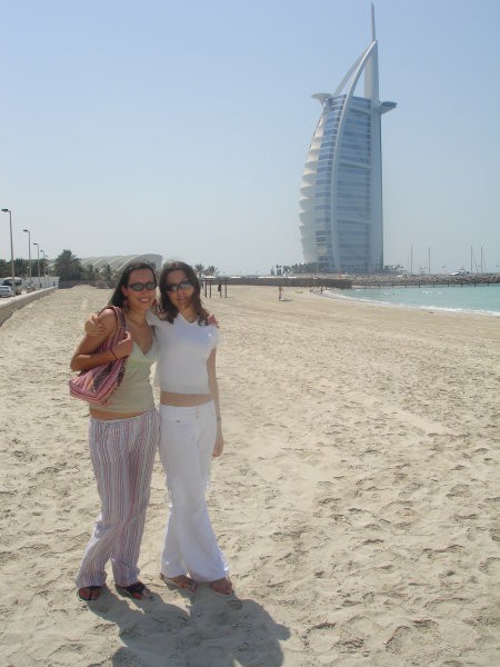 Me and Ana in font of the Burj Al Arab....
