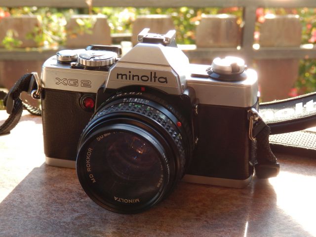 Minolta XG-2 with MD nikkor 50mm f/1,7 and skylight filter