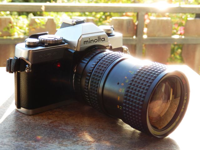 Minolta XG-2 with Osawa MC 28-80mm macro lens