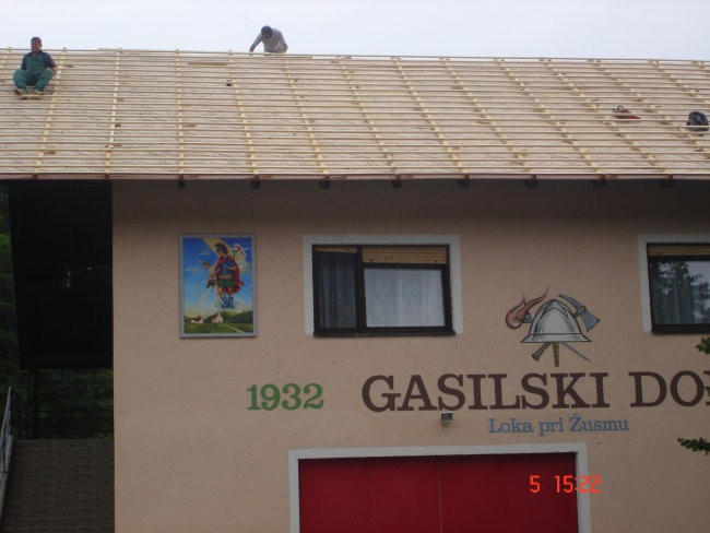 Prenova strehe na gasilskem domu - foto povečava