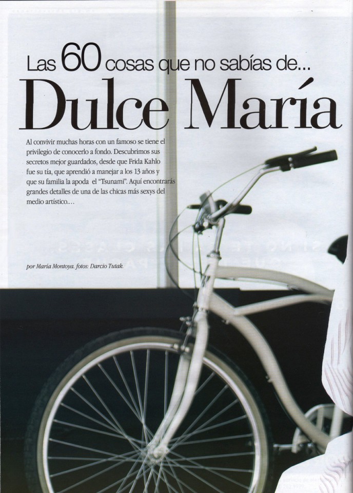 Dulce María na revista Gente (Junho de 2009) - foto povečava