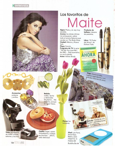 Maite na revista Kena (Junho de 2009) - foto