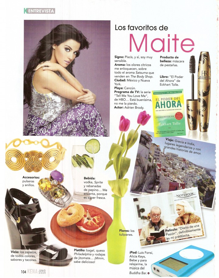 Maite na revista Kena (Junho de 2009) - foto povečava