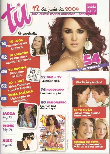 Dulce María na revista Tú (Junho de 2009) - foto