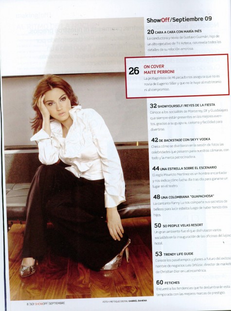 Maite na revista SO! (Setembro de 2009) - foto