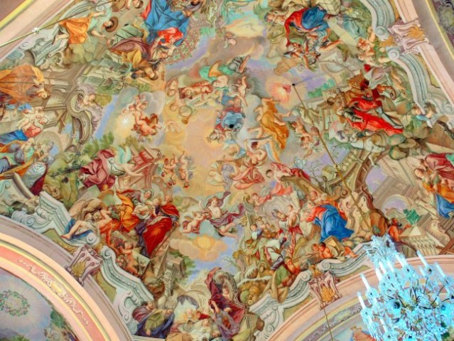 Poslikava ladijske kupole - freska, avtor
Franc Jelovšek, 1752 - 53 
