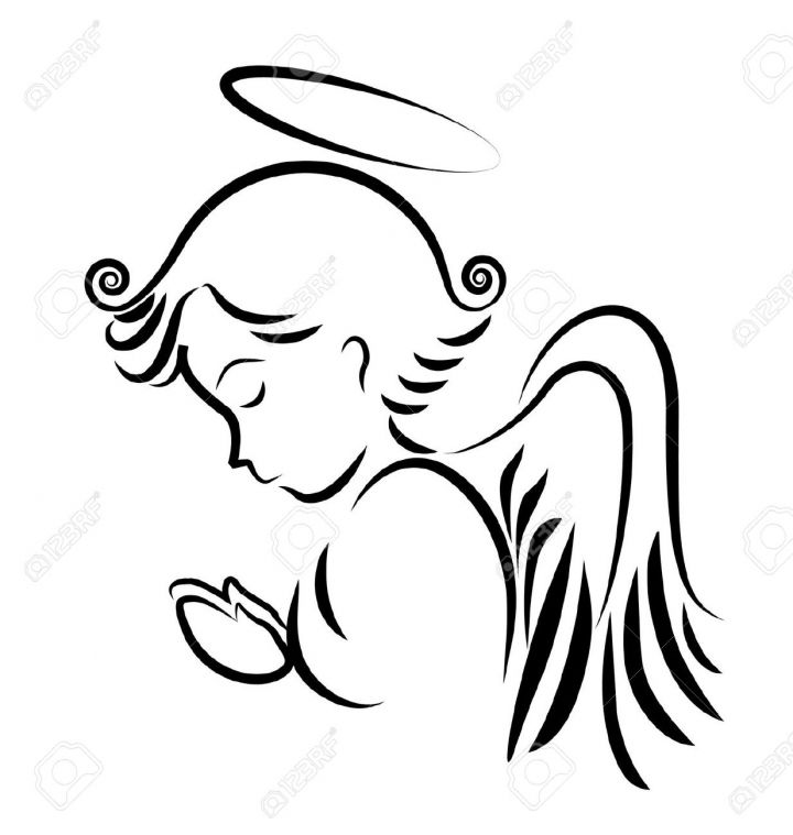 Motivi angelčkov za krstni prtiček - foto povečava