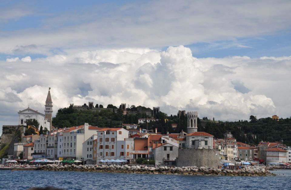 Piran- pogled z morja - foto povečava