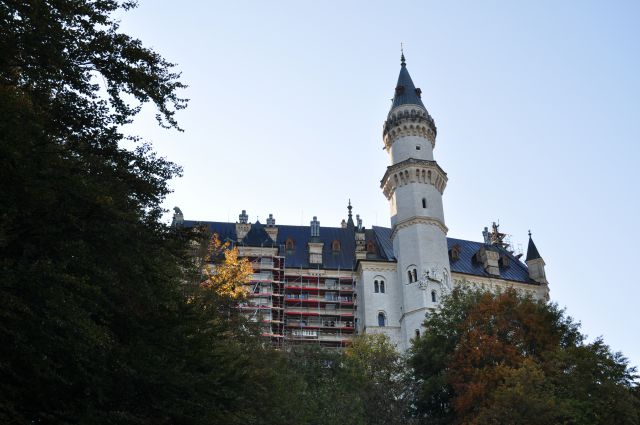 Grad Neuschwanstein (trenutno se obnavlja fasada gradu)