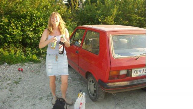 When i was just a little girl ... lalala.. i got drunk on parking place lol