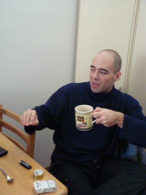 Jerch with his morning coffee :)