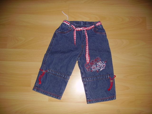 Jeans hlače  DOUBLE  v 68/74 cena 4 eur oblečene 2-3 krat