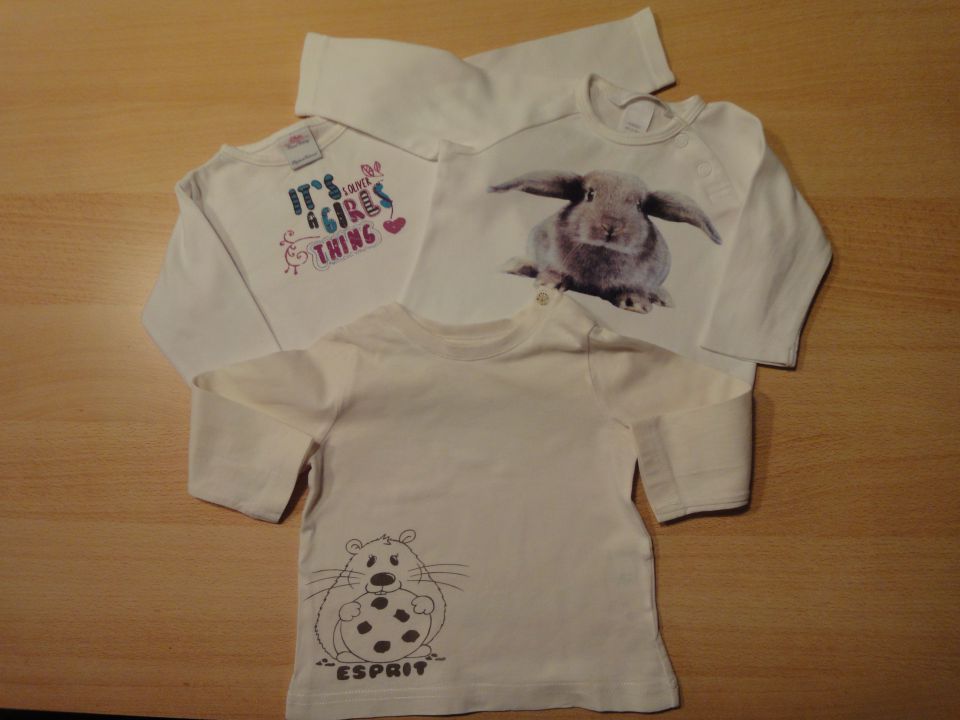 s oliver, hm, esprit majčke št. 62   vse skupaj 3 €