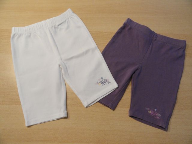 S oliver bombažne kratke hlačke št. 86 (bele) in 80 (viola)