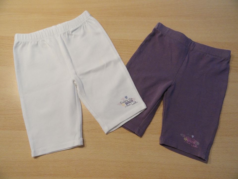 s oliver bombažne kratke hlačke št. 86 (bele) in 80 (viola)