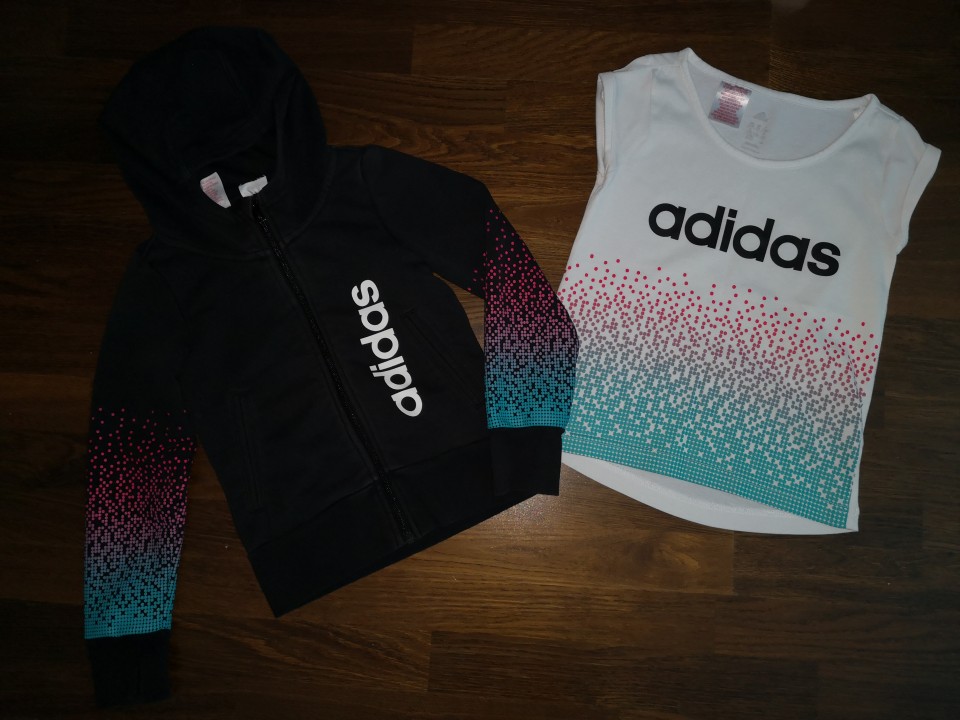 adidas komplet jopica in majčke št. 128 12 €