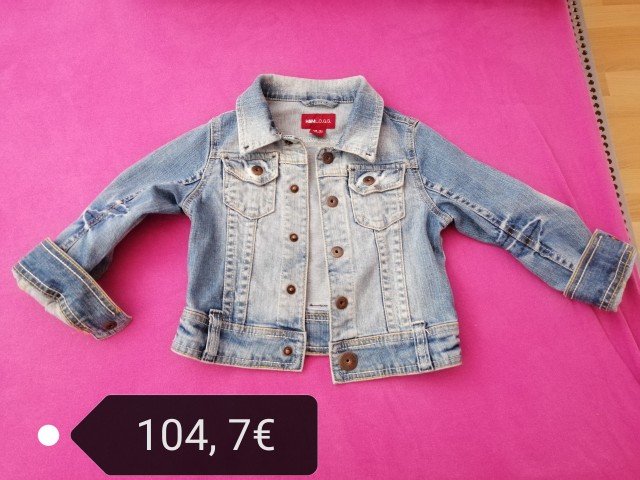 Jeans jaknica 104, 7eur