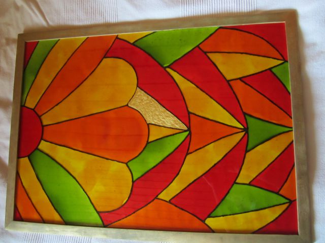 47 - slika na plastiko/okvir - 75 x 53 cm - 7 €