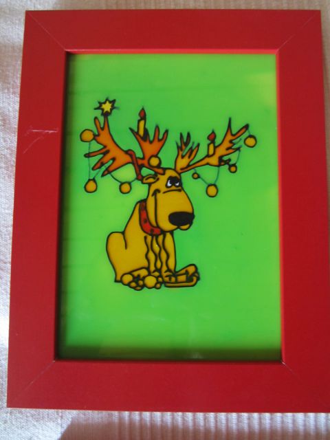 72 - slika na plastiko/okvir - 16 x 22 cm - 3 €