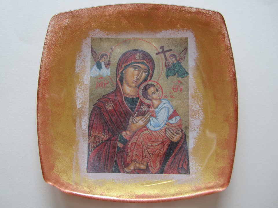 okrasni krožnik - Marija z Jezusom
