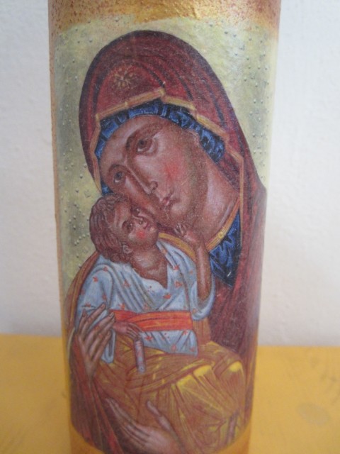 Okrasna vaza - Marija z Jezusom