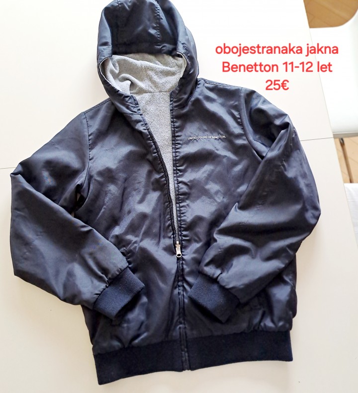 Benetton obojestranska jakna, 11-12 let - 25€