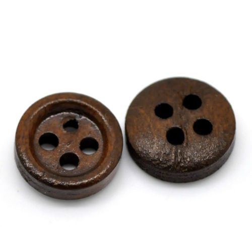 11mm gumbi temno rjavi les 1.50€/10kom