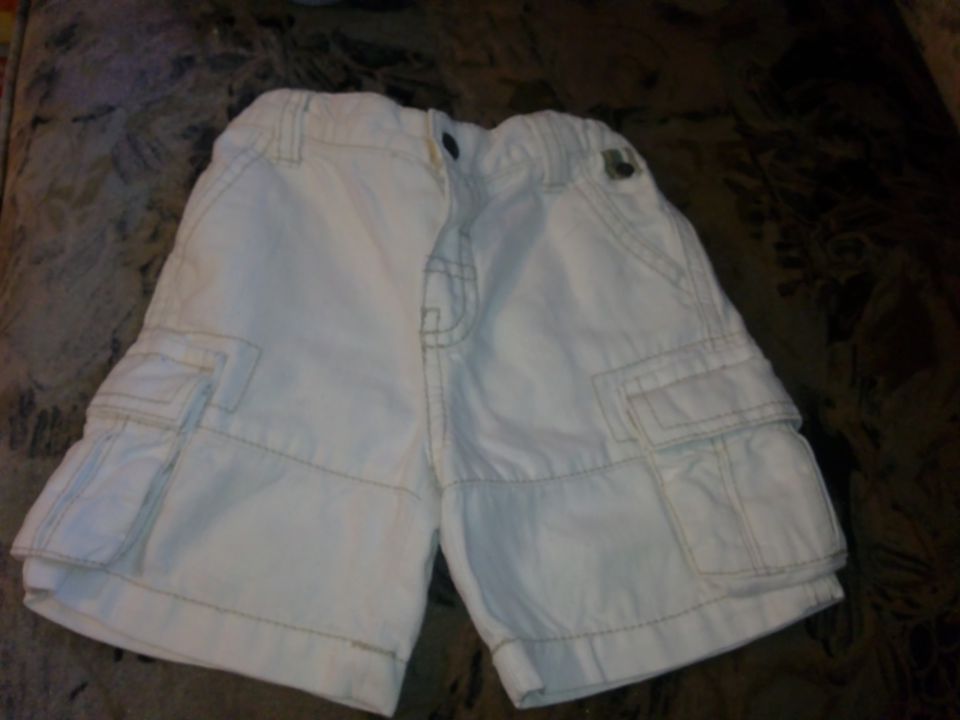 Kratke bele jeans hlače, Obaibi, št. 67cm