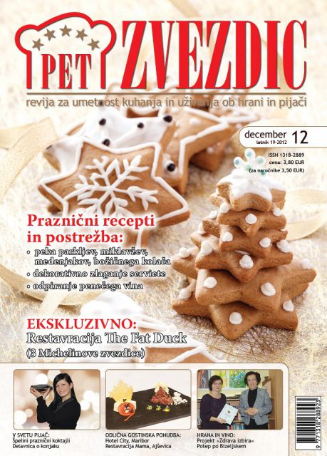 Kuharska revija Pet zvezdic, december 2012