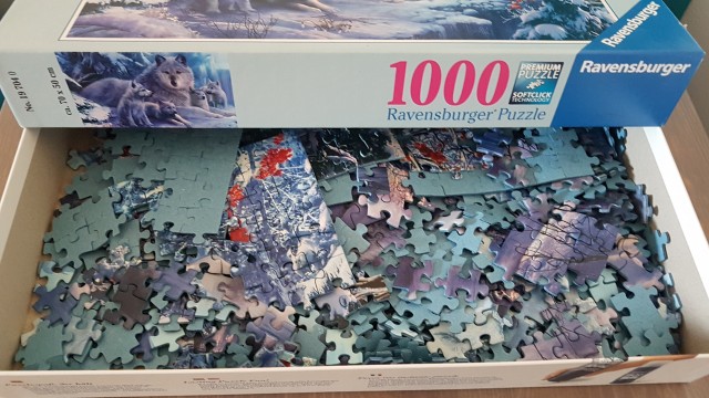 Puzzle, sestavljanka Ravensburger, Volkovi, 1000 kosov