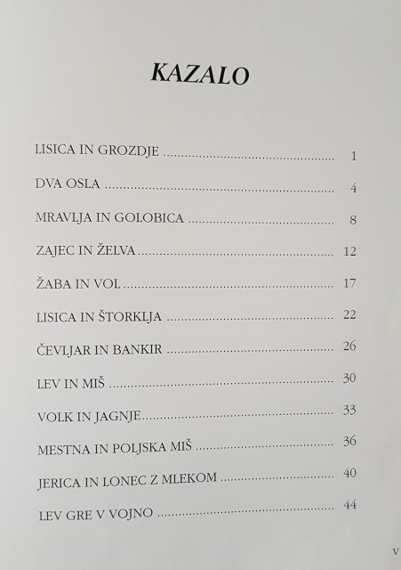 BASNI, J. De La Fontaine, Založba Grahovac,  10 e