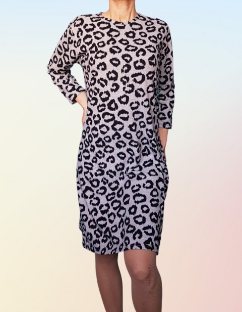 Leopard obleka, prijetna, tudi za manjše št, 5 e