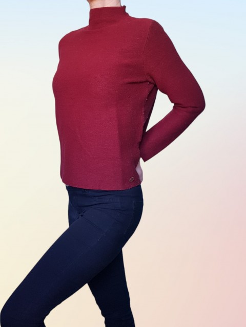 Rdeč zanimiv puloverček kot nov, XS, 3 e