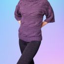 Modni puloverček vijola, lahko na manjši št., 3.5 e