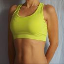 Neon rumen fitnes športni top H&M, 5e