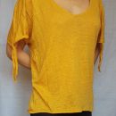 H&M lanena rumena majica, XS, 3