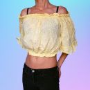 Prijetna rumena crop majica XS, S 2,50€