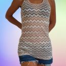 Pletena polprosojna lepa majica, XS 3,5 eur