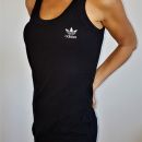 Črna športna majica z napisom Adidas, XS-S, 4e