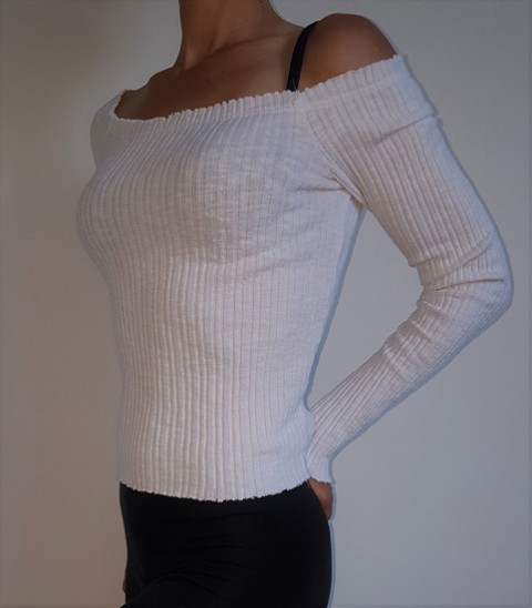 Bela majica off shoulders, XS, 3e