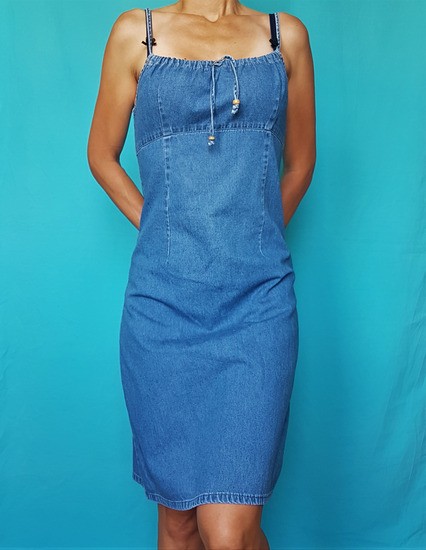 Jeans lahka oblekica, XS, 4e