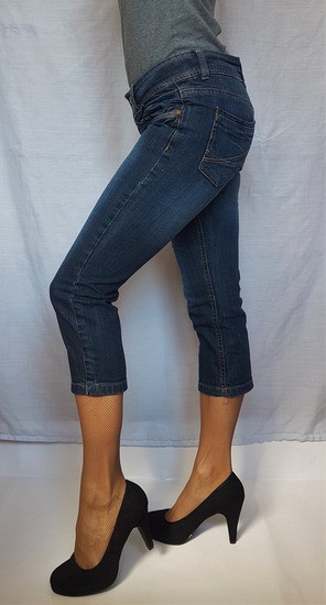 Promod kapri jeans hlače, 34, 4e