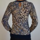 Majica z leopard motivom, kristalčki, XS, 1,5e