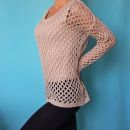 Mrežasta bež zlata majica (lahko oversize od XS), 5 e