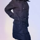 Ženska daljša bunda, črna, S (mere v opisu), 7 e